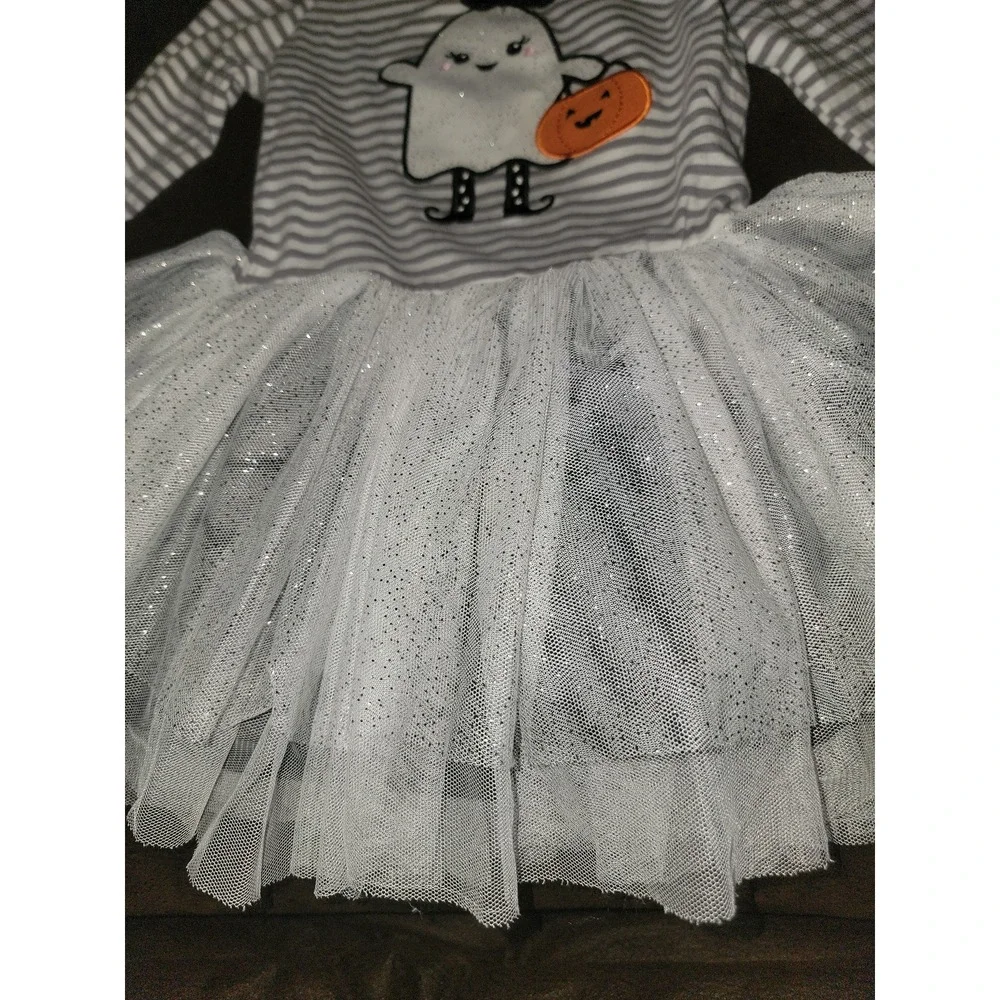 Counting daisies ghost pumpkin fall Halloween dress size 2t